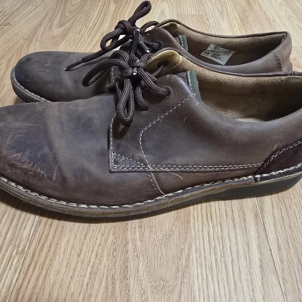 Clarks Men's Smooth Brown Leather Lace-Up Oxford Dress Shoes, Size Us 11M - Picture 7 of 11